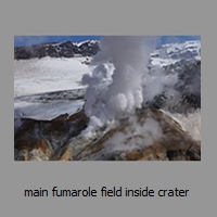 main fumarole field inside crater